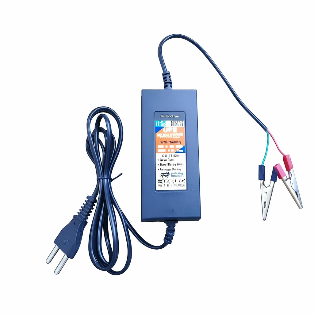 SP Electron 12v UPS Battery Charger Adaptor 14v 2 Amp DC SMPS Battery Charger 12v 7 Ah with Battery Clip for Car, Bike, etc-image-0