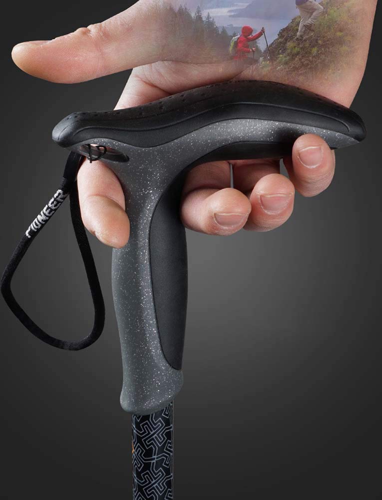 Bastones Trekking, Bastones para Senderismo Esquí 49cm - 100cm Fibra De Carbon, Anti-Choque, Ligero Y Telescopico para Montañismo, Caminata