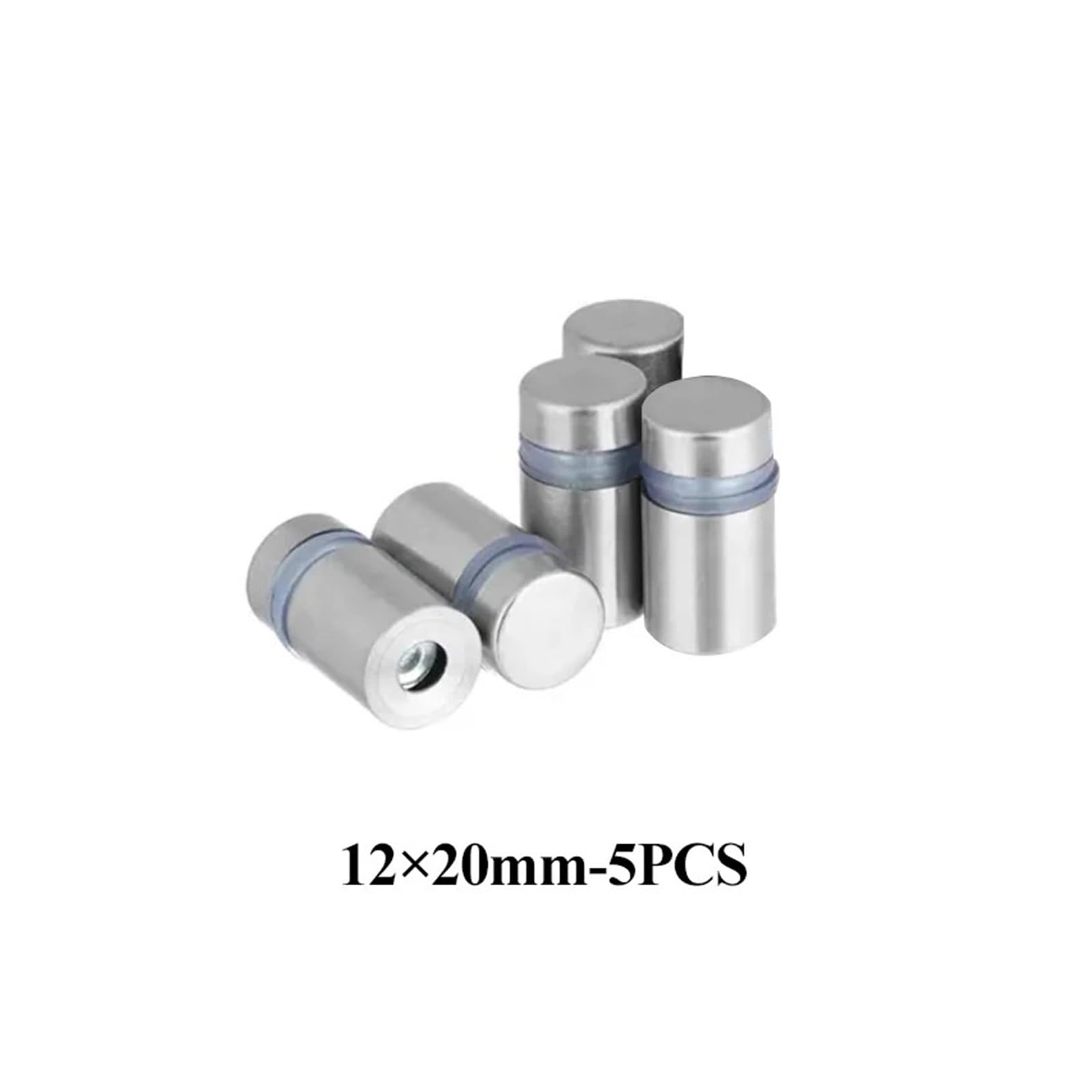 20/40/50 piezas de fijaciones separación, sujetadores vidrio, separadores anuncios acrílicos acero inoxidable, clavos, tornillos fijación for vallas publicitarias, Hardware(50 PCS,12x20mm)