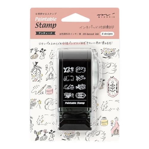 Midori 35580006 Rotating Stamp Dial Antique Pattern