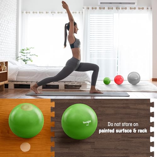 Yes4All J1RU Soft Weighted Medicine Toning Ball Green 1.8 kg Single for Pilates, Yoga and Fitness - Image 7