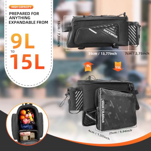 ROCKBROS 15L Rear Rack Trunk Bag