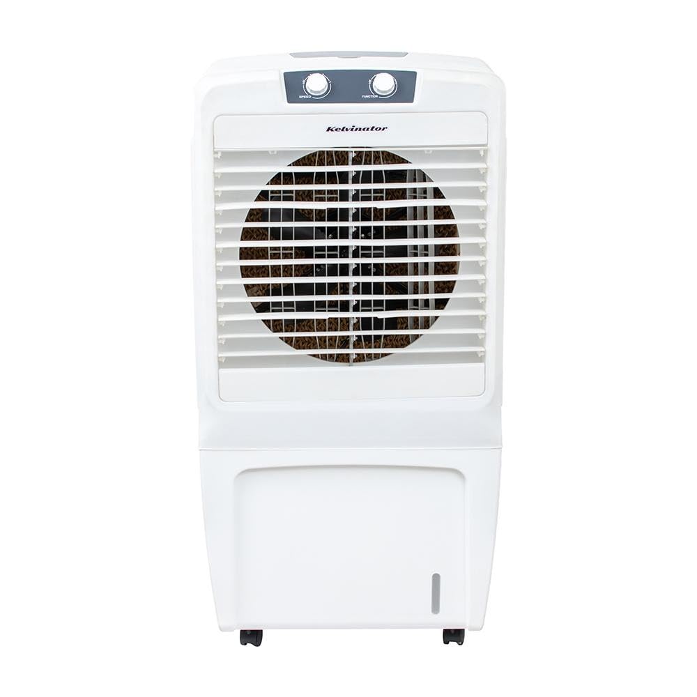 Kelvinator Desert Cooler 105L-KCD105LBR Desert Air Cooler (Grey & White) | Heavy-Duty Double Metal Ball Bearing Motor | 3-Side Honeycomb Pads | Auto Swing | Castor Wheels-image-5