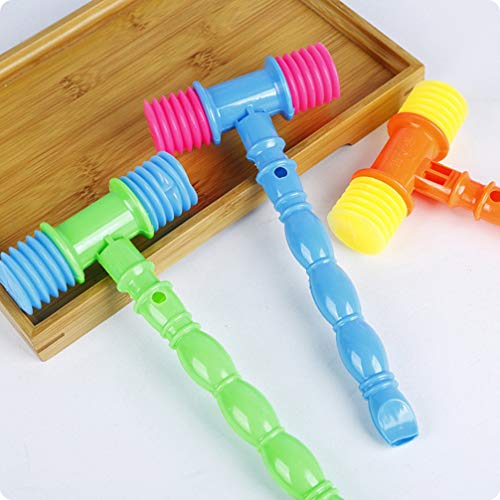 Image of Toyvian 12 Pack Toddler Hammer Toys Soft Plastic Squeaky Sound Hammer Toy for Kids Ages 1-4 Party Favors and Outdoor Play