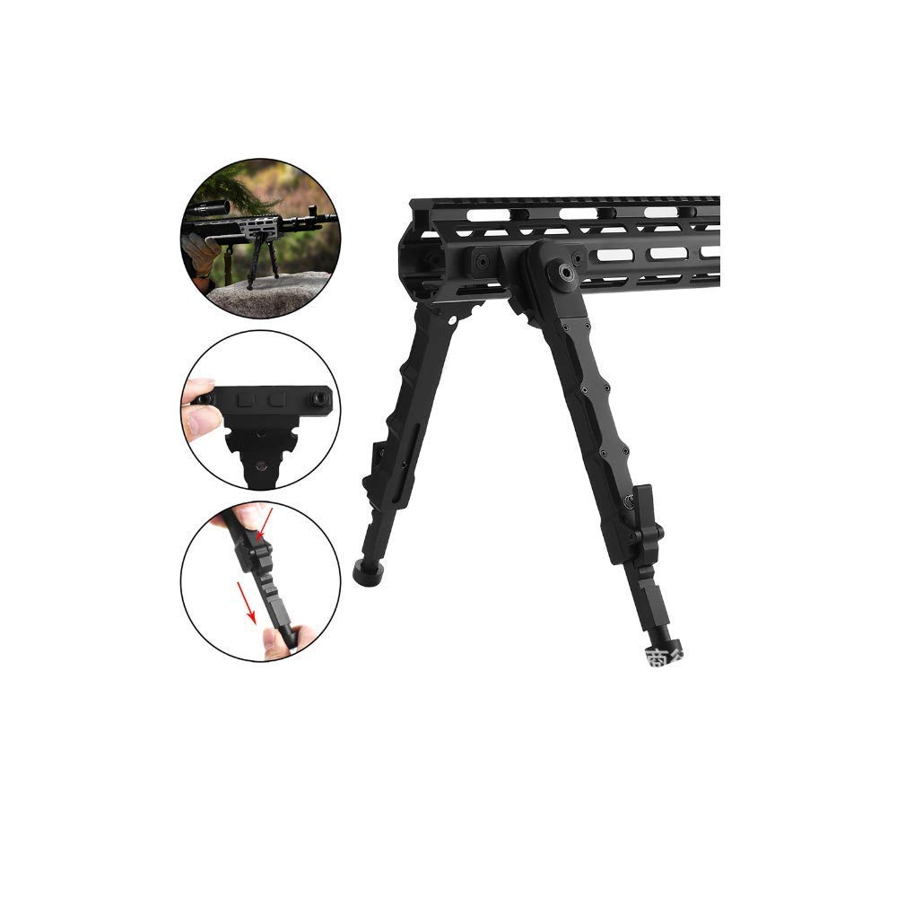 N / A Bípode táctico M-LOK Bípode de Rifle V9 7.5-9 Pulgadas para Exteriores, Campo de Tiro, Caza y Tiro