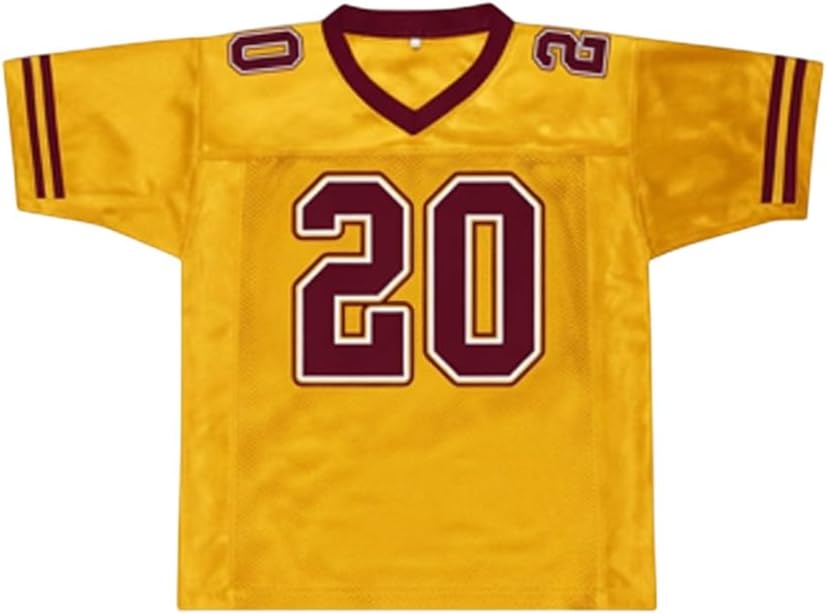 Jefferson #20 Wolves Football Jersey, Program Custom Name and Number, Sewn, Gold and White