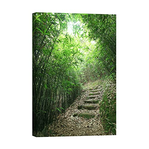 Toile nature lumineuse dans la nuit pour une ambiance chambre parentale zen