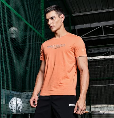 Image of XTEP Men Men's Training T Shirt with Soft Touch Comfort Stretch & Eco Friendly | Odour Control, Breathable & Lightweight Performance T Shirt