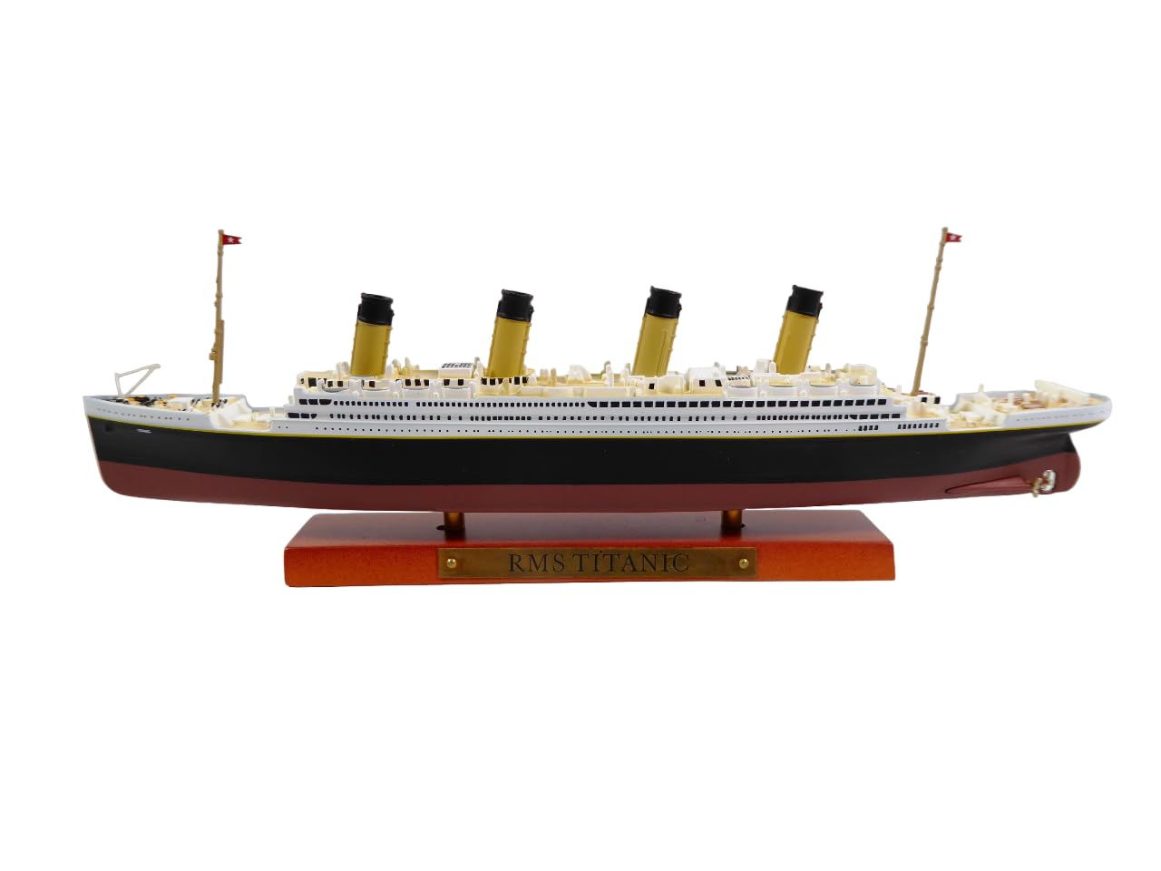 OPO 10 - Lotto di 2 Oggetti da Collezione del Famoso transatlantico RMS Titanic: Nave + Targa Decorativa