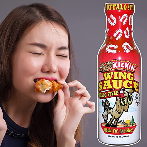 Kickin’ Buffalo Wing Sauce - 13 Oz – Try If You Dare! – Perfect Gourmet Gift For The Wing Sauce Fan #TOP1