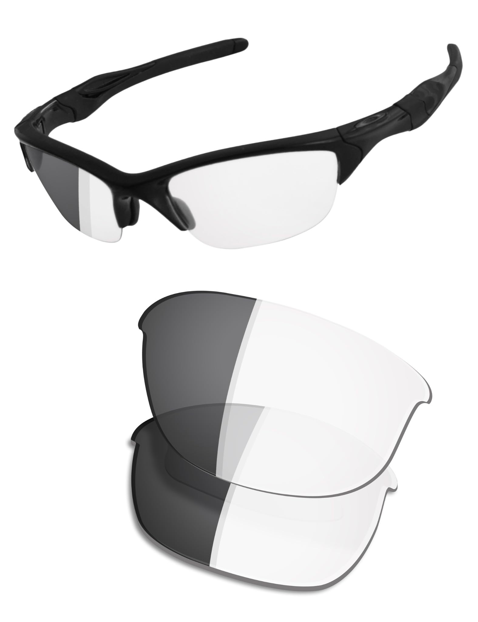 OSharp Lentes de repuesto para gafas de sol Oakley Half Jacket 2.0 OO9144-62 mm, protección UV y ajuste perfecto