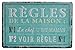 Hioni Règles De La Maison, Pancarte en Métal Panneau Poster Plaque Métallique Slogan Art Décor Vintage Pr Maison Café Pub