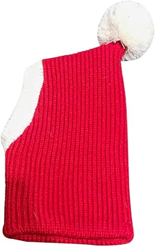 POPETPOP Sombrero de Navidad para perro, acogedor gorro de invierno cálido de ganchillo para perro, sombrero grueso para cachorros, gorro pequeño de