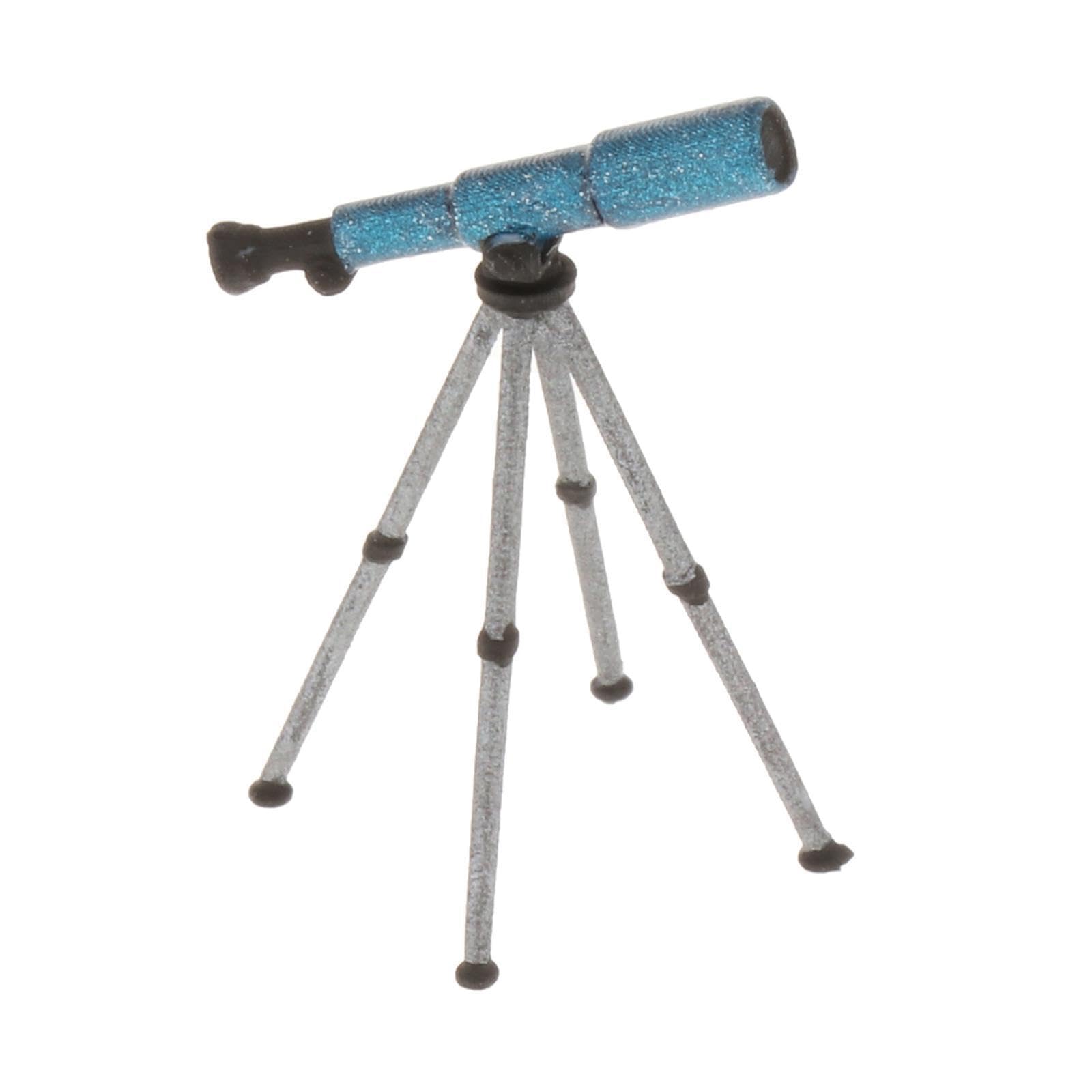 MUXZSIZ People Figures Model 164 Scale S Building Model Tiny Figures Diorama Creating Unique Scenic Layouts And Displays Tiny People Character Figurines Doll, Blue Telescope, 3cm