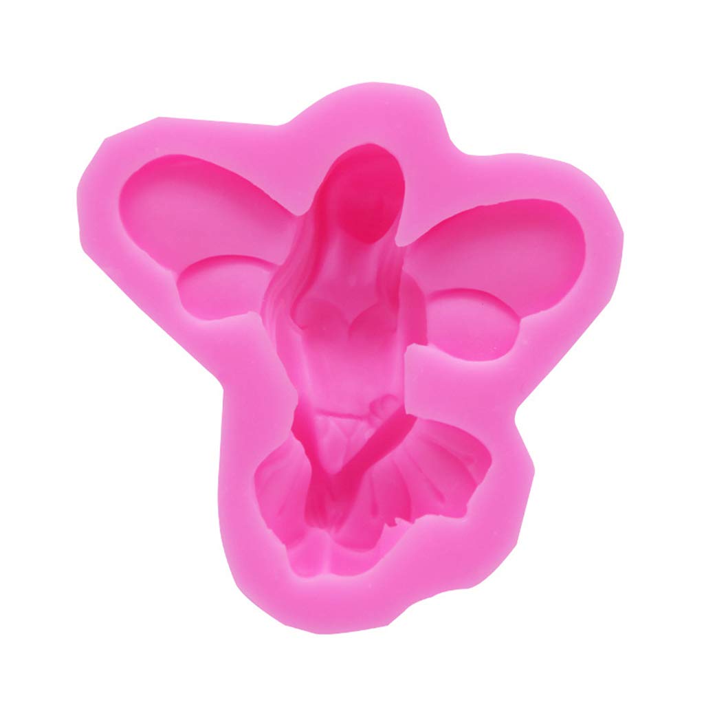 Hredwep Fairy Cake Silicone Mold Chocolate Fondant Cupcake Mould Craft Baking Tool
