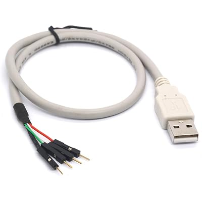 USB 2.0 to 2.54mm Header Pin Cable Cord Breadaway - USB 2.0 Type A Male to 4 Pin 2.54 mm Male Adapter (40cm)