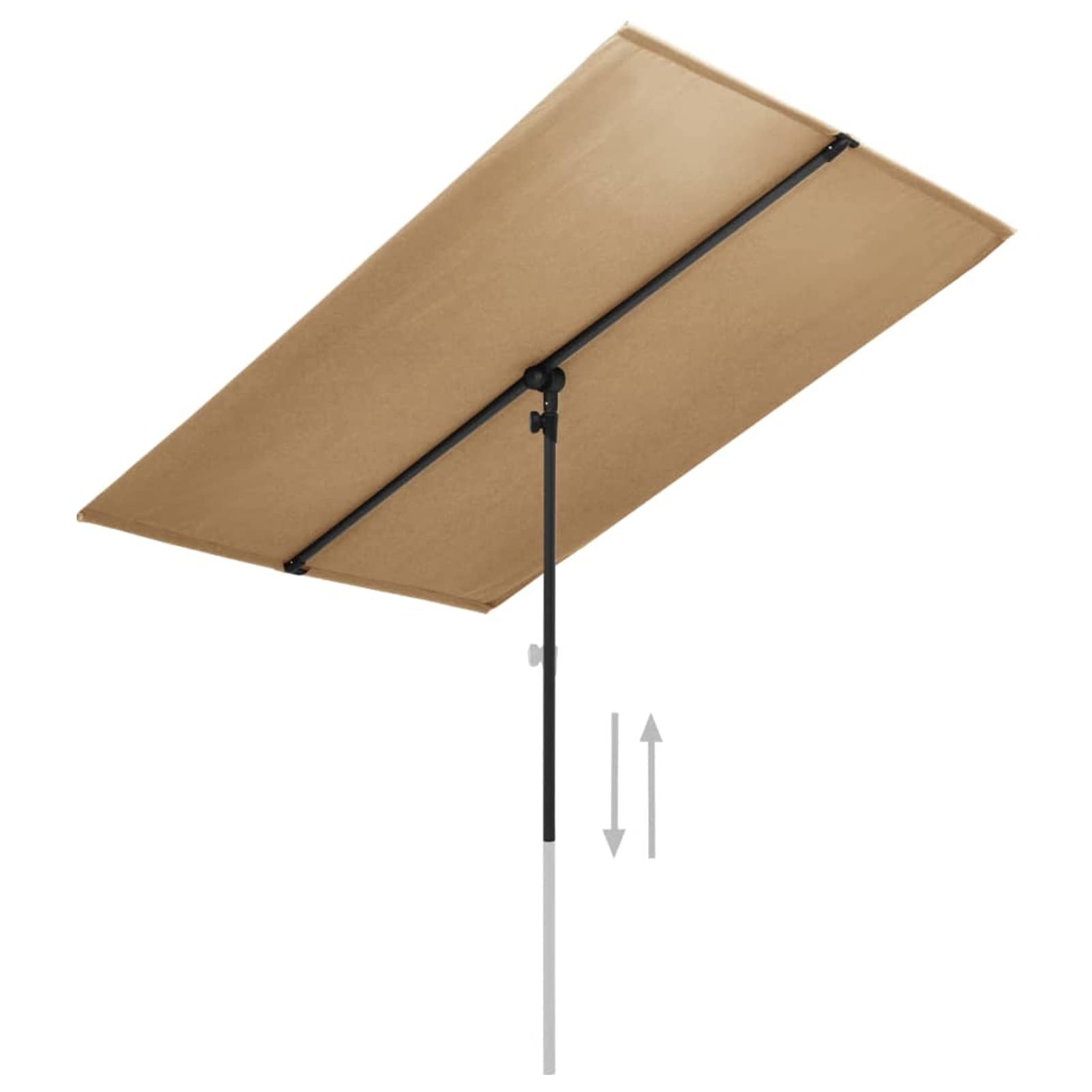 Homgoday Sombrilla de jardín con Palo de Aluminio Tape 180x110 cm Sombrilla de Jardín,Protección UV Sombrilla Jardín Grande Orientable Jardín Parasol Balcón