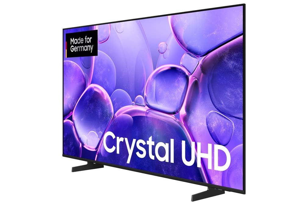 Samsung Crystal UHD U8079F 4K 55 Zoll (138 cm) LED Fernseher, Crystal Prozessor 4K, MetalStream Design, SmartThings, AI Upscaling, Gaming Hub, Knox Security, Kostenlose Inhalte, Smart TV