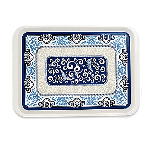 Serving Tray Butler Tray Plastic Tray Rectangular Elegant Food Serving Tray Sturdy And Durable For Restaurant Home Hotel Decoration Breakfast Tray Food Tray (Size : Medium) #TOP4