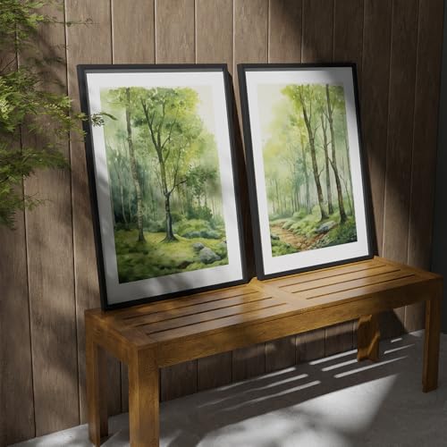 Image of COLOSSAL ART HOUSE Wall Art Set of 2 - 10x13 inch Framed Paintings for Living Room, Bedroom & Home Decor - Modern Wall Decoration for Interior Spaces, Aesthetic & Stylish Design Black