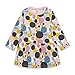 TUC TUC Vestido Felpa Estampado Niña Rosa Bee Happy FW21 Vestito, 2 Anni Bimba