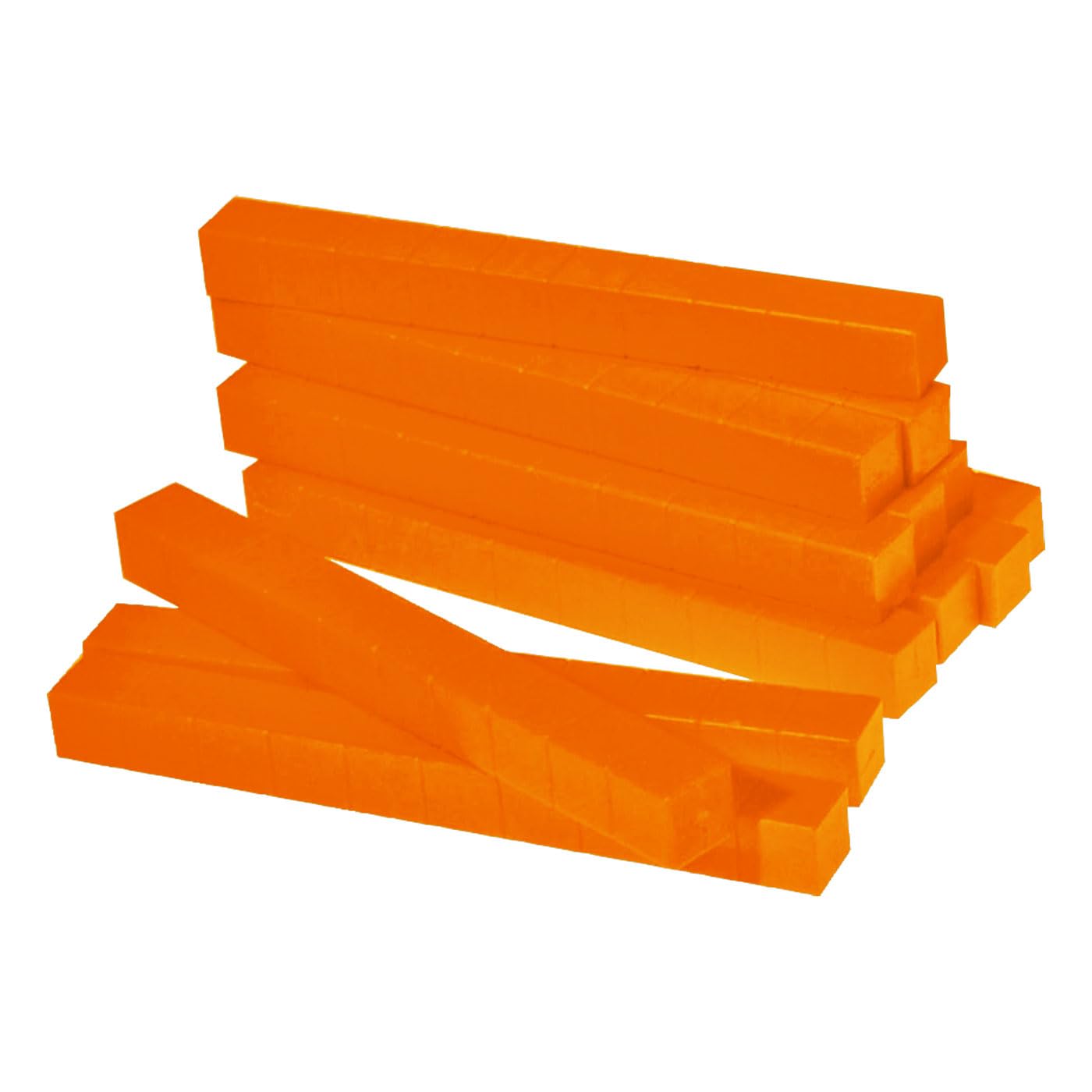 EAI Education Base Ten Units - Orange Plastic Math Blocks Set Of 100