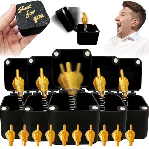 AELVOURS Middle Finger in a Box - 5 Packs Funny Adults Middle Fingers Prank Gift Box, Pop-up Gag Birthday Gifts for Men, Suprise Your Friends
