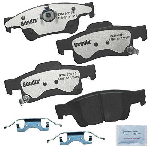Image of Bendix Fleet Metlok MKD1498FM Semi-Metallic Rear Brake Pads for Dodge Durango 2022-2011, Jeep Grand Cherokee 2022-2011, Grand Cherokee WK 2022