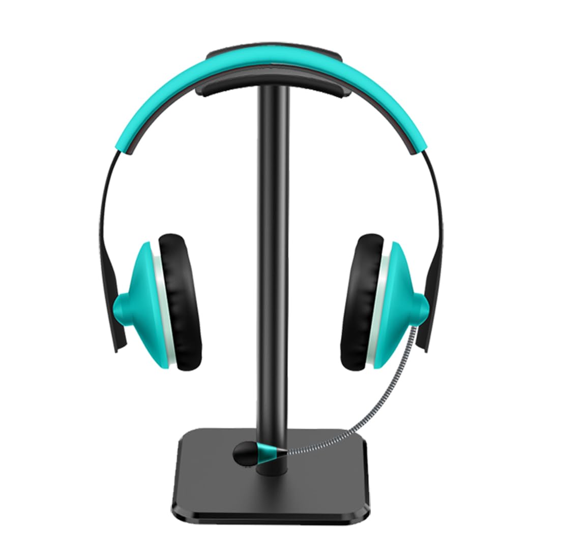Headphone Stand Headset Holder with Aluminum Supporting Bar Flexible Headrest ABS Solid Base for All Headphones Size (Only Stand)