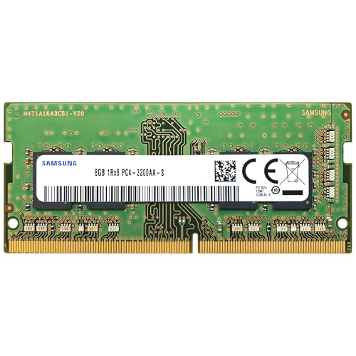Image of Samsung 8GB DDR4 3200MHz PC4-25600 (PC4-3200AA) CL22 SODIMM 1Rx8 Single Rank 1.2V 260-Pin Laptop, Notebook RAM Memory