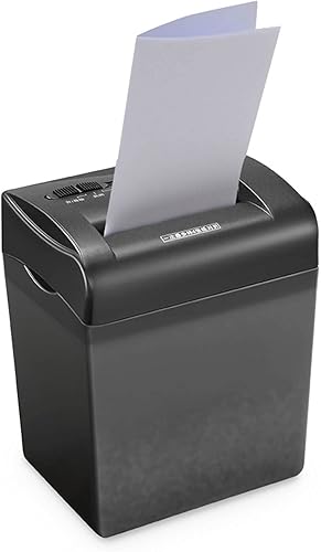 Trituradora de papel pequeña, trituradora de microcorte de 4 hojas con cortador patentado por Estados Unidos, mayor seguridad P-4, trituradora de