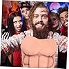 BESTYASH 4pièces Vêtement Silicone Réaliste avec Muscles Pectoraux Et Abdominaux pour Cosplay Accessoires De Fête Et Déguisement Amusant #3