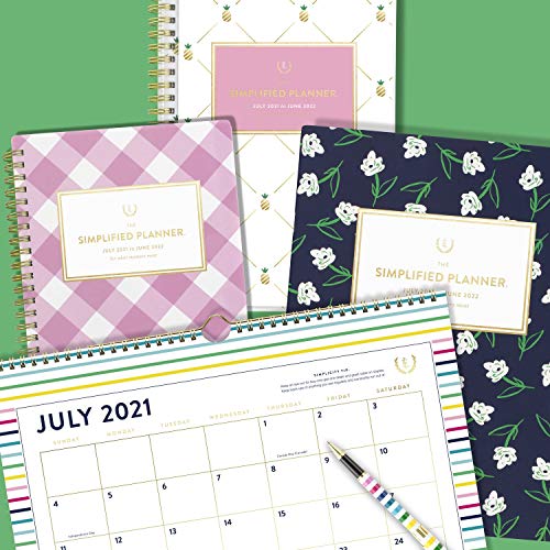 Academic Planner 2021-2022, Simplified By Emily Ley For At-A-Glance Weekly & Monthly Planner, 8-1/2" X 11", Large, Customizable, For School, Teacher, Student, Pineapple (El64-901A) #TOP6