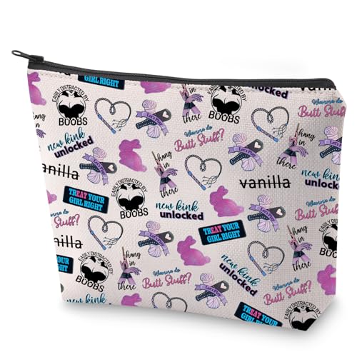 Divertente astuccio umoristico in con cerniera da appendere in là borsa per il trucco divertente regalo romantico scuro per lei Resisti lì tela