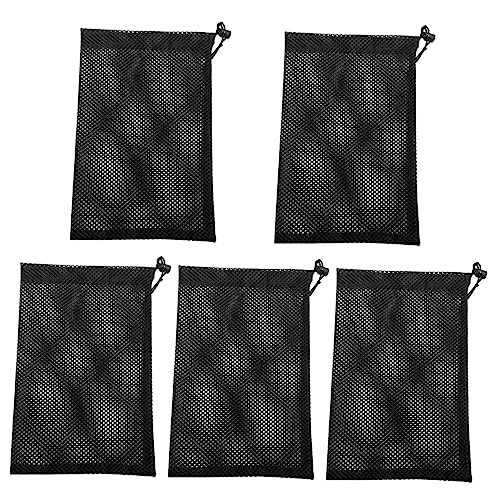 GALPADA Mesh Golfs Bag 5pcs Balls Carrying Bag Mesh Pouch Convenient and Easy to Clean Polyester for Baseball Lovers