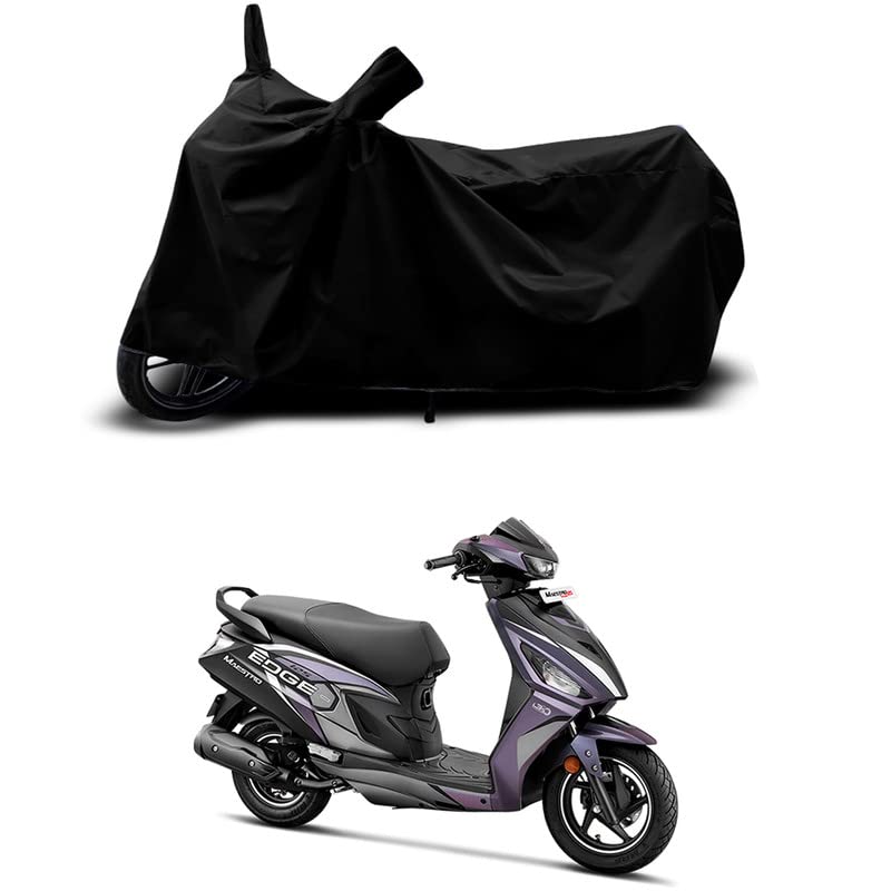 Image of 100% Scratchproof /UV-Rays /Heat Protection /Birds Dropping /Water Resistant /Dust Proof /Waterproof /Bike Scooty Two Wheeler Body Cover Compatible for Maestro Edge 125 Disc All Varient[Black]