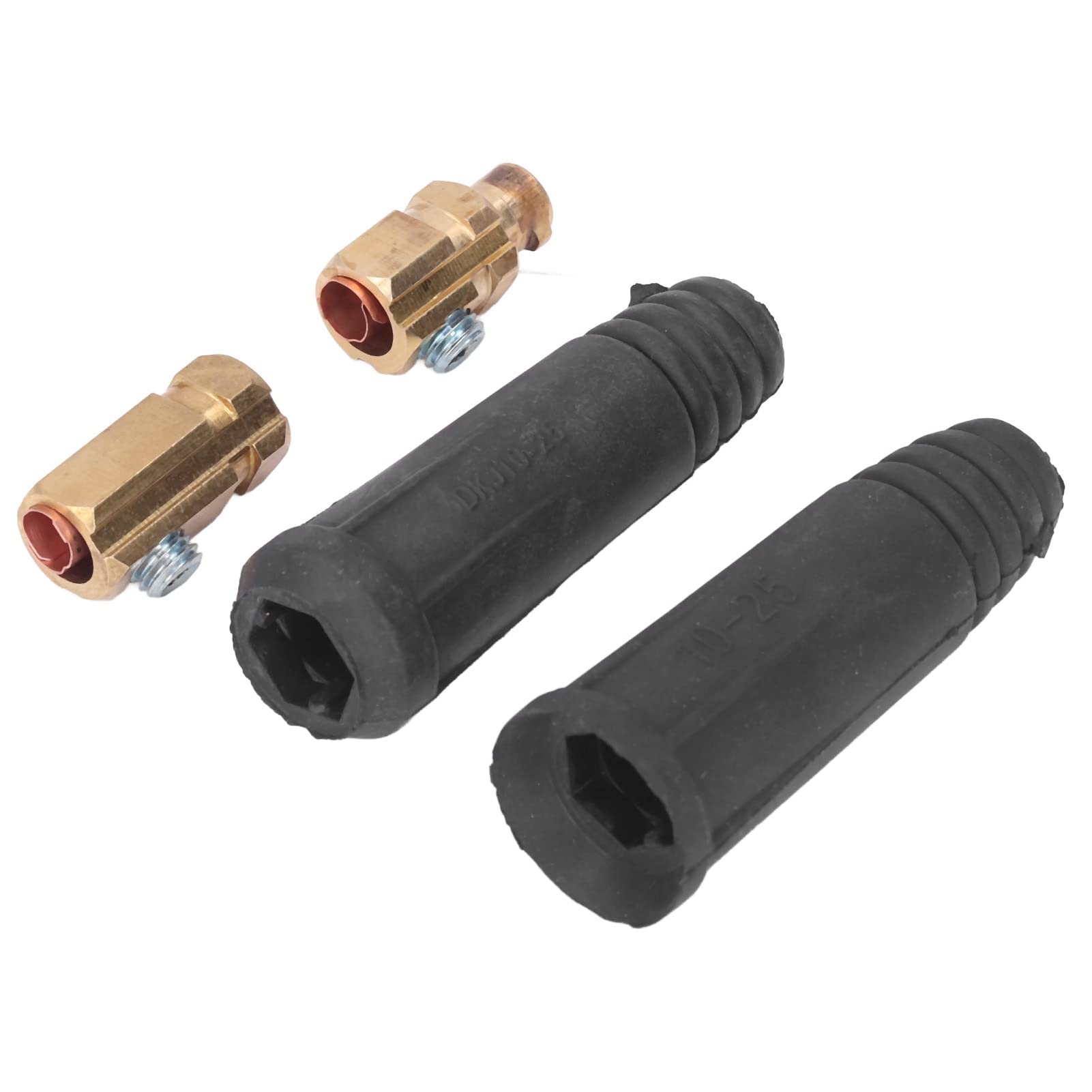 Paquete de 10 conectores de cable de soldadura resistentes con aislamiento de goma para soldadores ARC MIG TIG