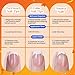 Beetles French Tip Press On Nails: 150 Pcs Pink Short Square Press On Nails 4 in 1 Nail Tips, Pre-Applied Primer & Base Coat, No File Need DIY Manicure for Fall Nails Extension Gifts for Women
