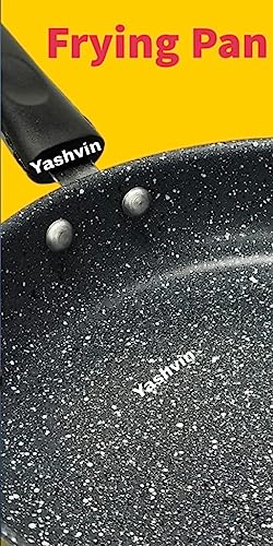 Image of Frying 2-Way Non-Stick Fry Pan with Induction Bottom with Granite Finish, Omlette Fry Non Stick Egg Fish Pan, Induction & Gas|| Dv781