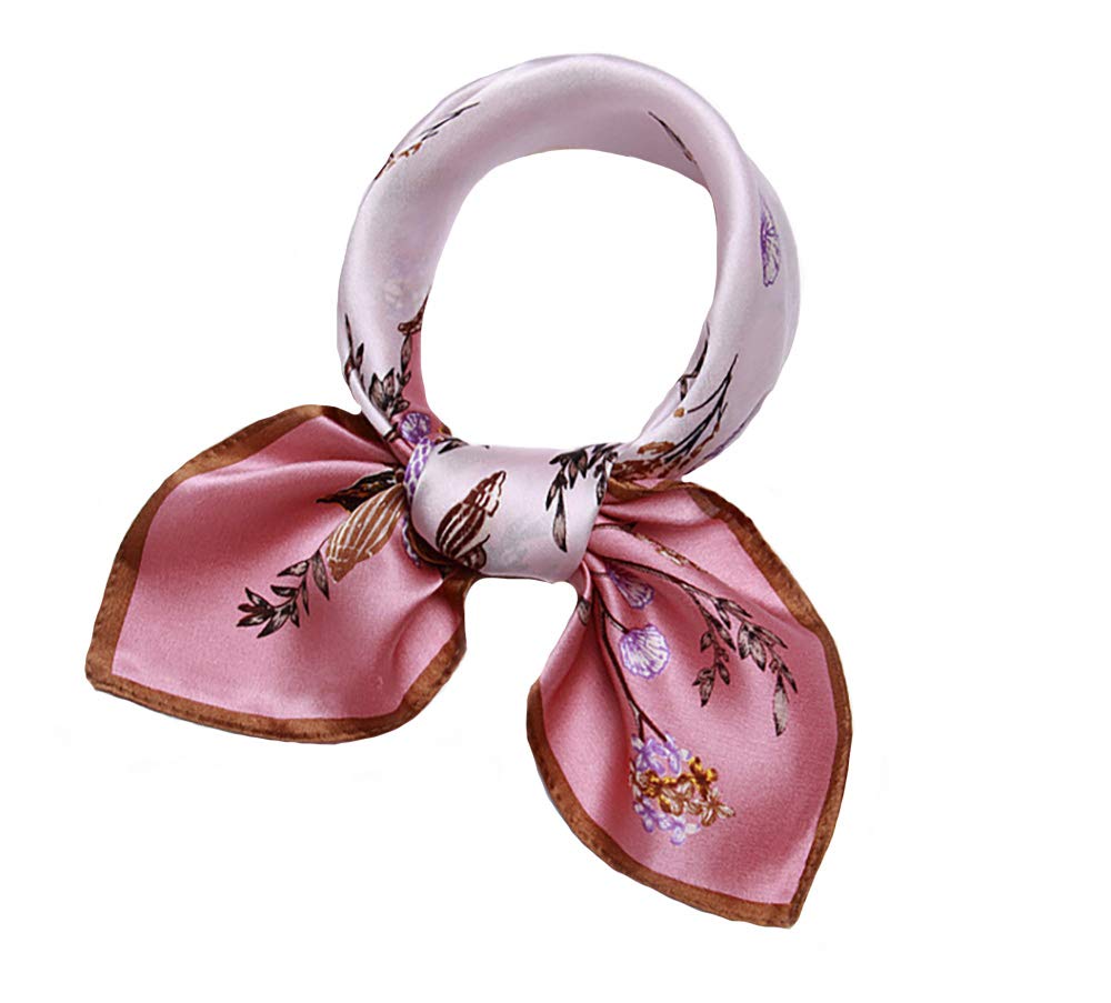 ANDANTINO 100% Mulberry Silk Scarf -21” Square Neckerchief with Gift Packed
