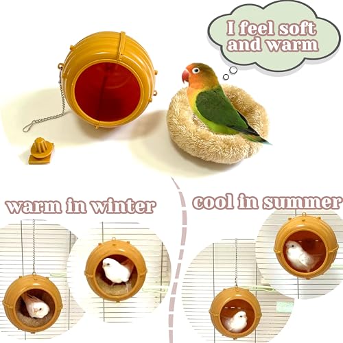 Jevnd BIRD NEST For Cage Swing, Chewproof Small Bird Bed Hanging House Hut, Washable Parakeet Nest To Lay Eggs Breeding thumb #4