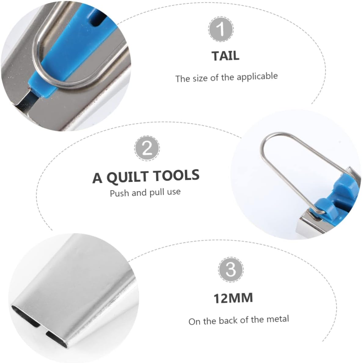 TEHAUX Bias Tape for Sewing Quilting Bias Tape Maker Kit Fabric Bias Tape Makers 25mm Quick Easy Binding Tool