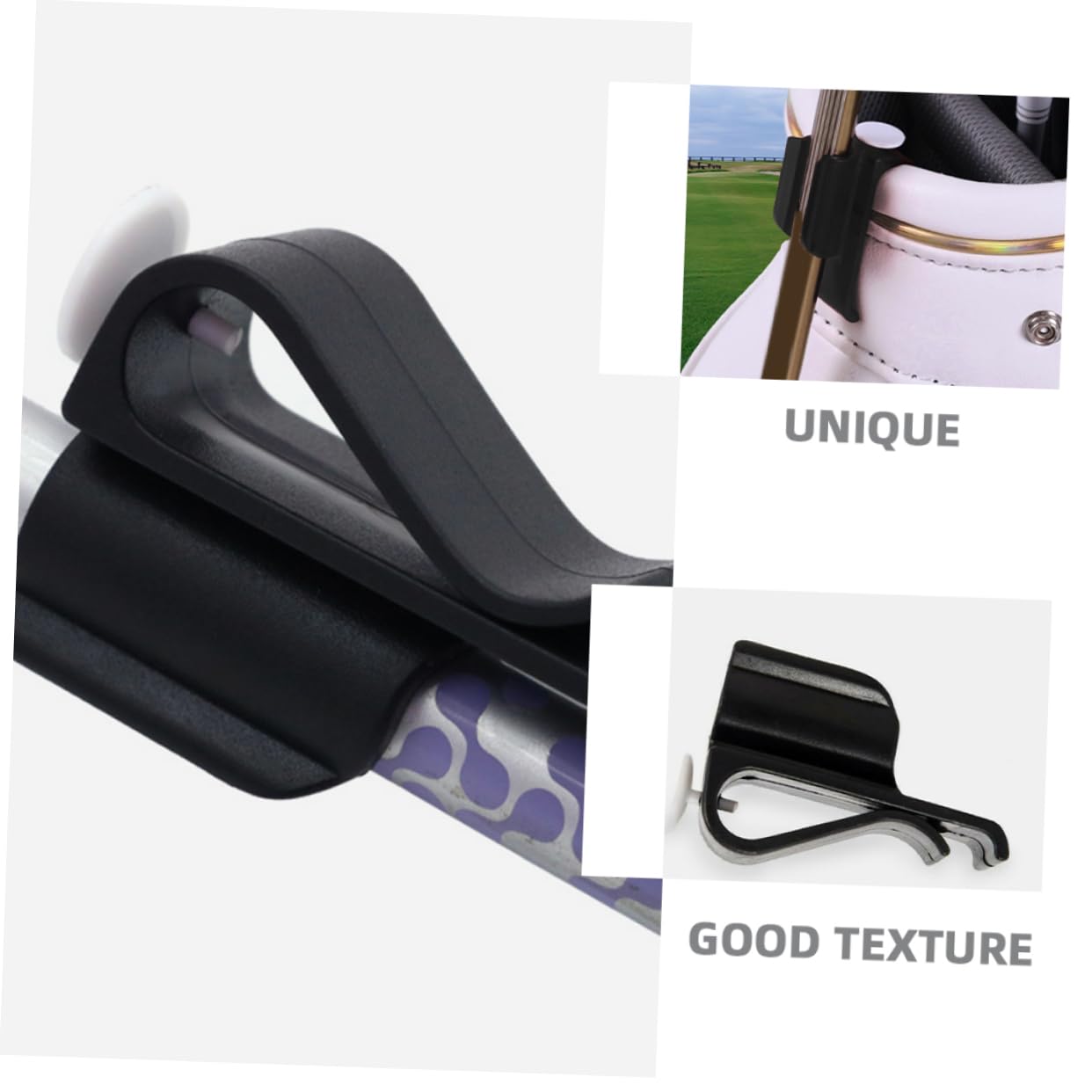 ibasenice Golfschläger-Clip Entfernung Putter Veranstalter Tasche Stichworte Putten Golfclips Golfbeutelzubehör Golfzubehör Für Damen Club-organisator-Clips Abs Schwarz