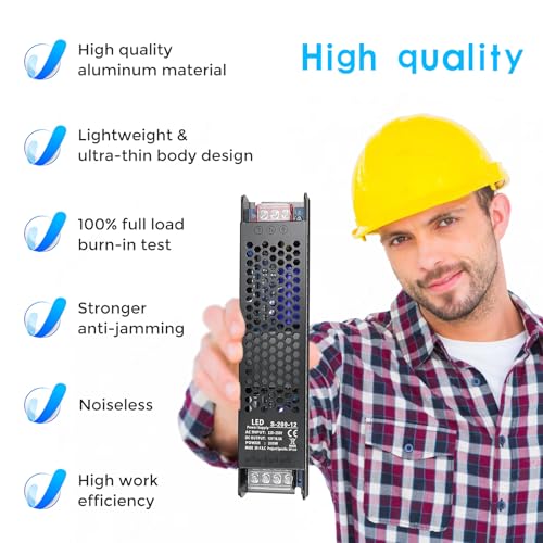 Inshareplus ISP-US-XX-KGDY-12V200W Led Driver Dc 12V 16.5A 200W Power Supply thumb #2