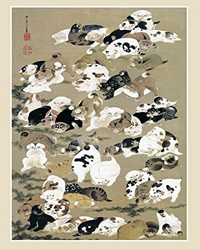 Amazon.co.jp: 日本の名画 伊藤若冲 百犬図（ひゃっけんず） F6 [g4