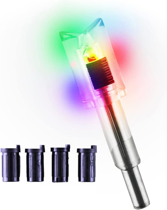 DEEPOWER Crossbow Lighted Nock with ON/Off Switch 4 Pack with .285”/.297”/.300”/.305” Bushings LED Nock Universal Fit for Bolts