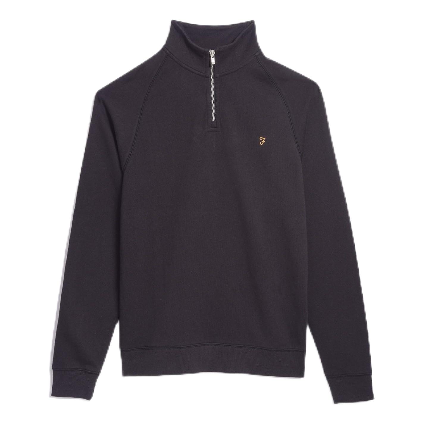 Farah Mens Zip Jumper Long Sleeve Cotton