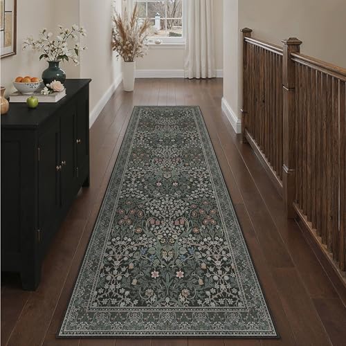 58% Off HUGEAR Vintage Floral Machine Washable Runner Rug