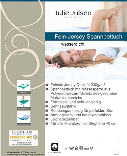 Julie Julsen 230 gm2 Matrasbeschermer waterdicht ademend Molton in verschillende maten 200 x 220 cm - Image 5