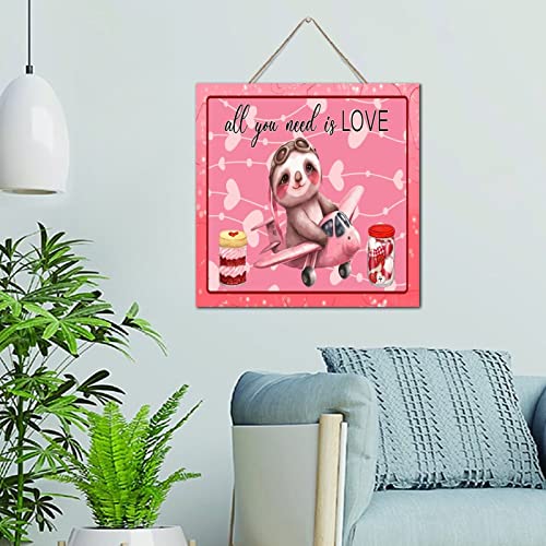 Plaque murale vintage en bois All You Need Is Love 30cm